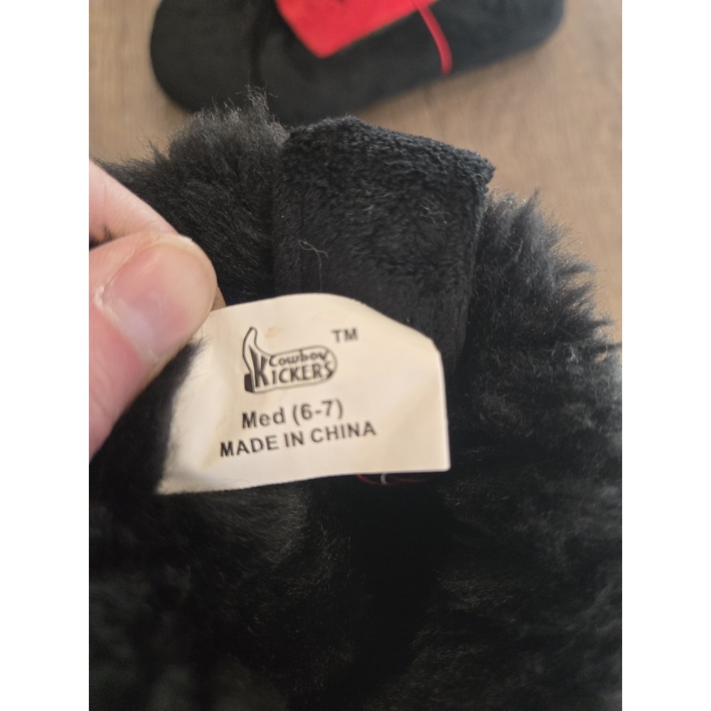 DBL Barrel cowboy‎ boot slipper red/black  Womens Size M 6-7 - Picture 4 of 6